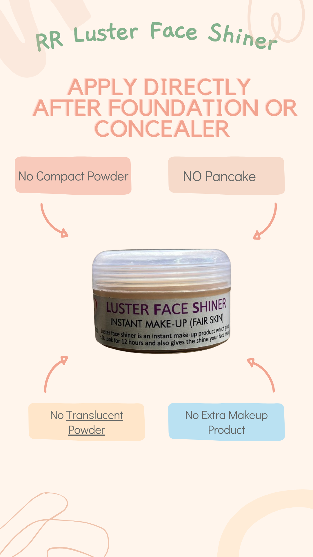 RR Luster Face Shiner H.D Make Up Product